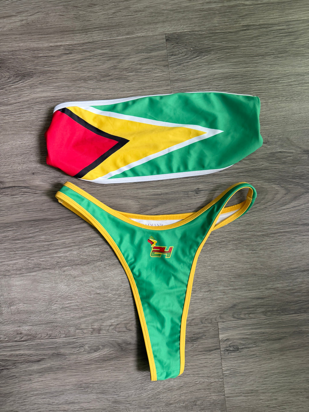 Guyana Flag Cross Circuit Bikini