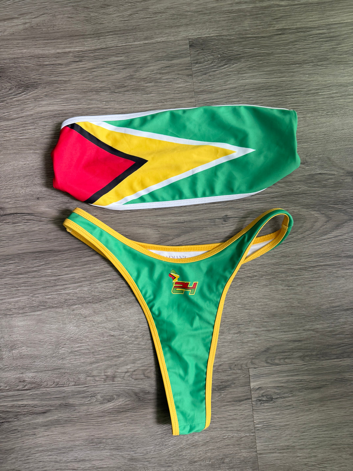 Guyana Flag Cross Circuit Bikini